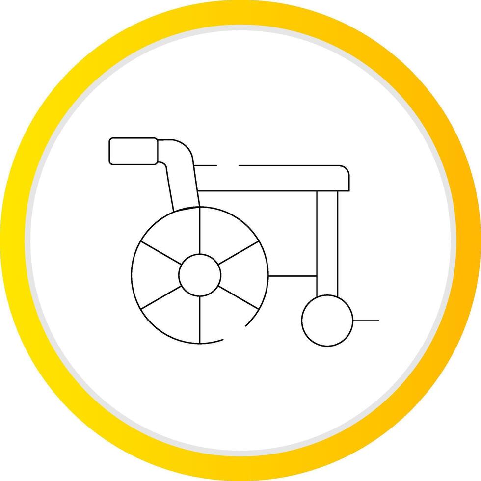 conception d'icône créative en fauteuil roulant vecteur