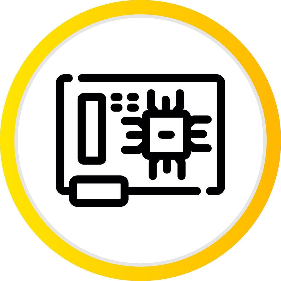 conception d'icône créative de carte de circuit imprimé vecteur