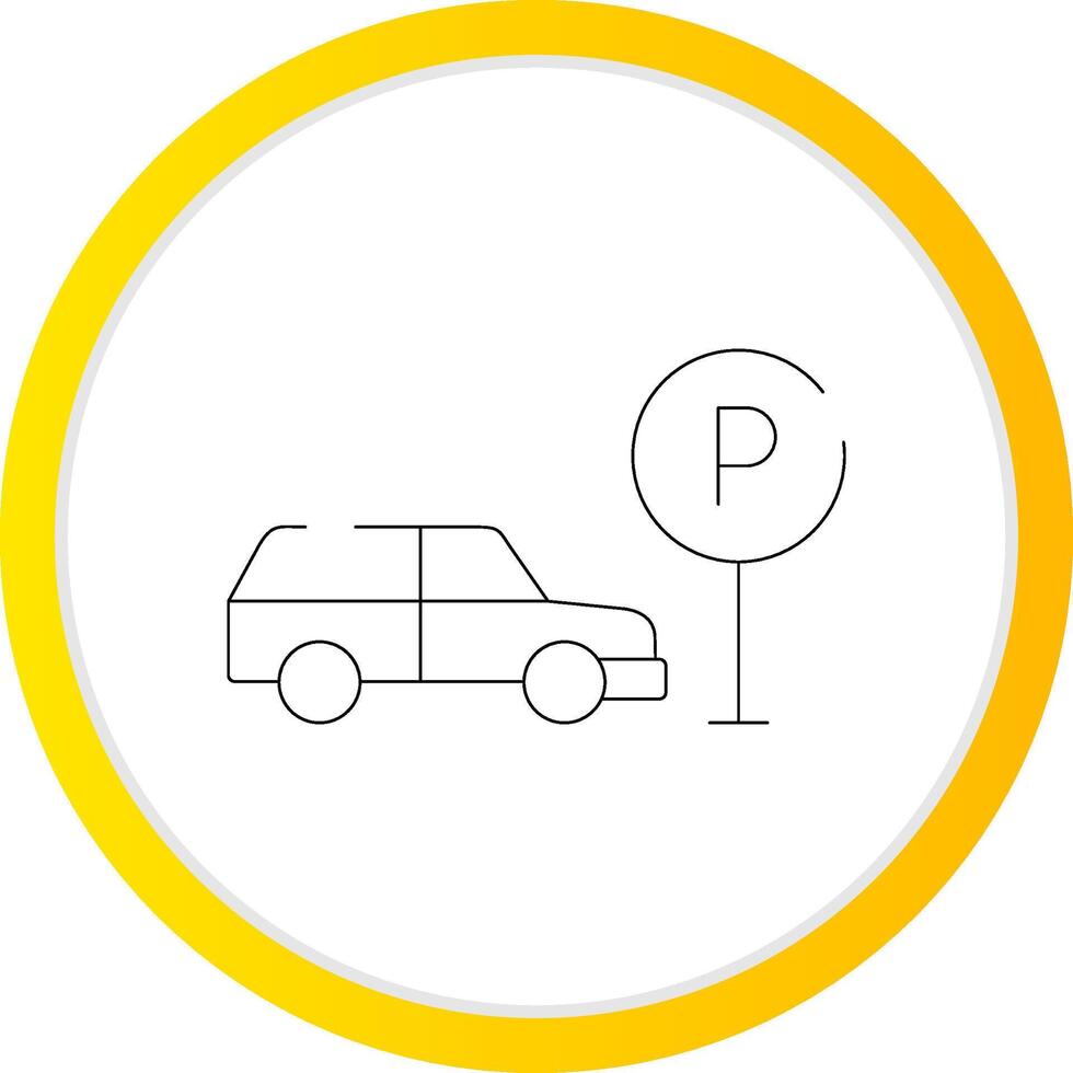 Taxi parking Créatif icône conception vecteur