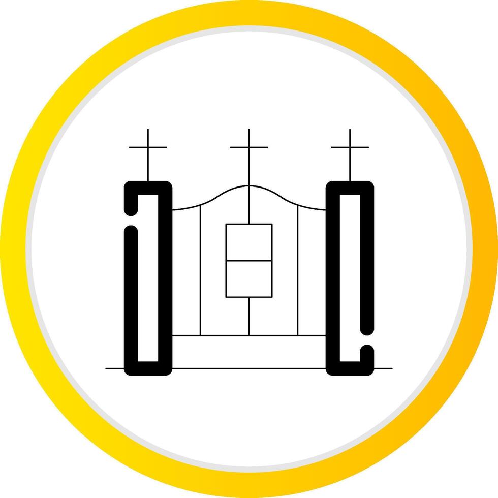 cimetière porte Créatif icône conception vecteur