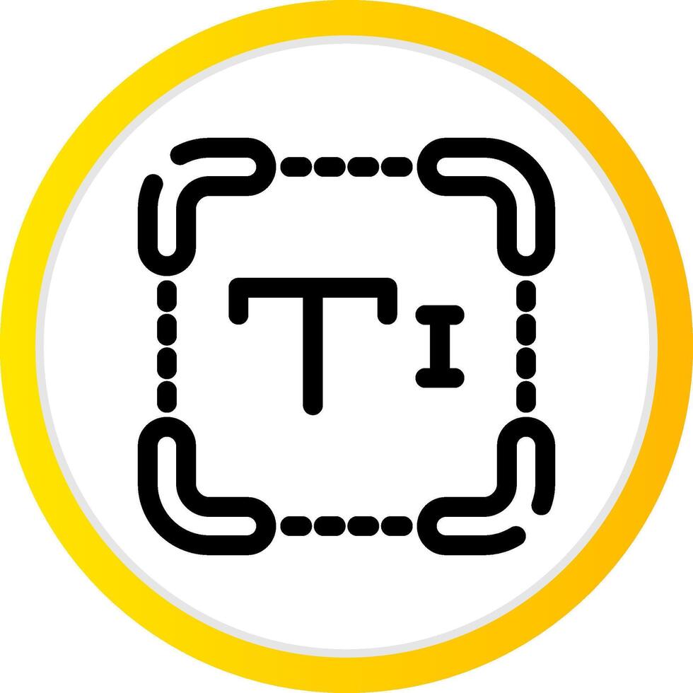 conception d'icône de création de texte vecteur