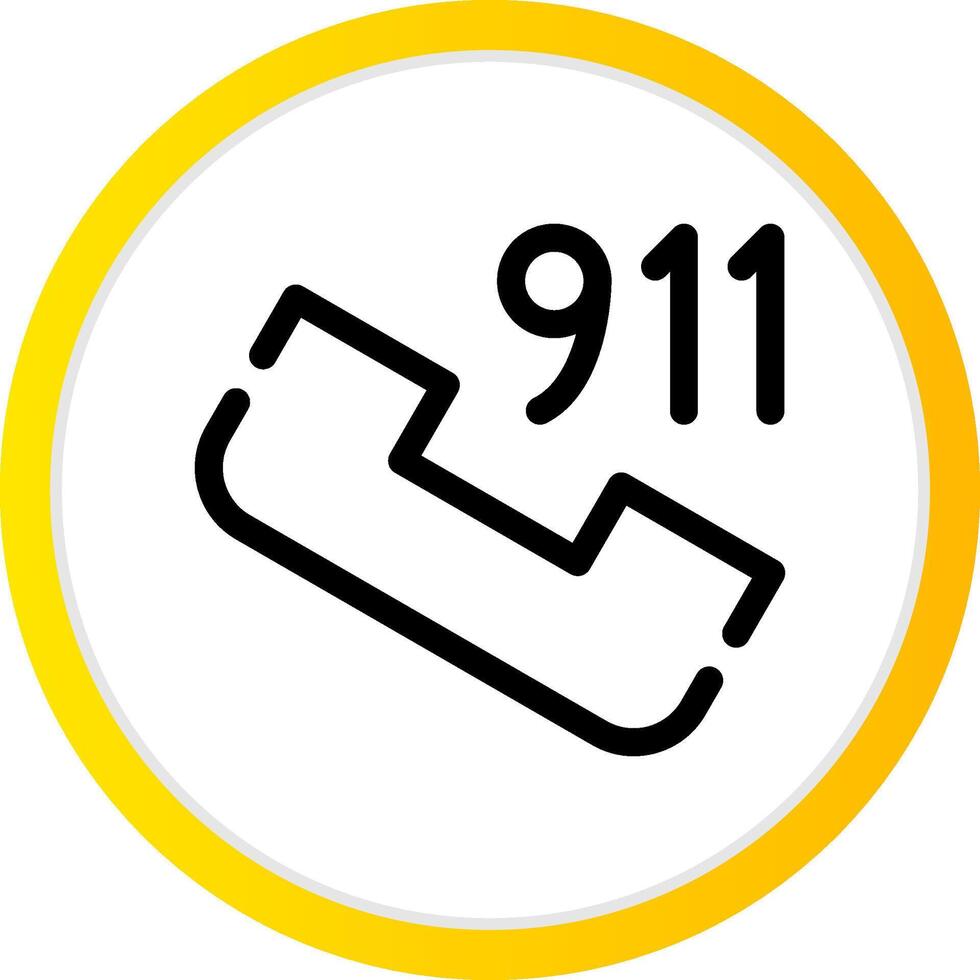 appel 911 Créatif icône conception vecteur