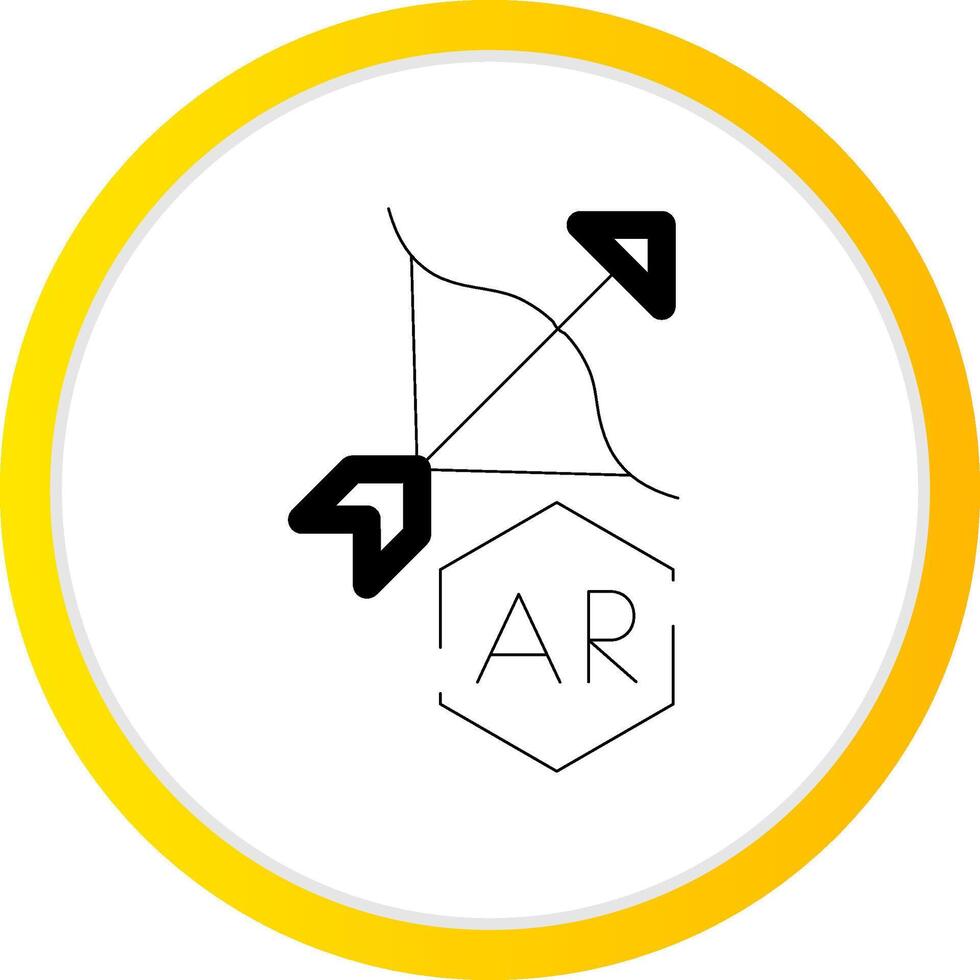 ar tir à l'arc Créatif icône conception vecteur