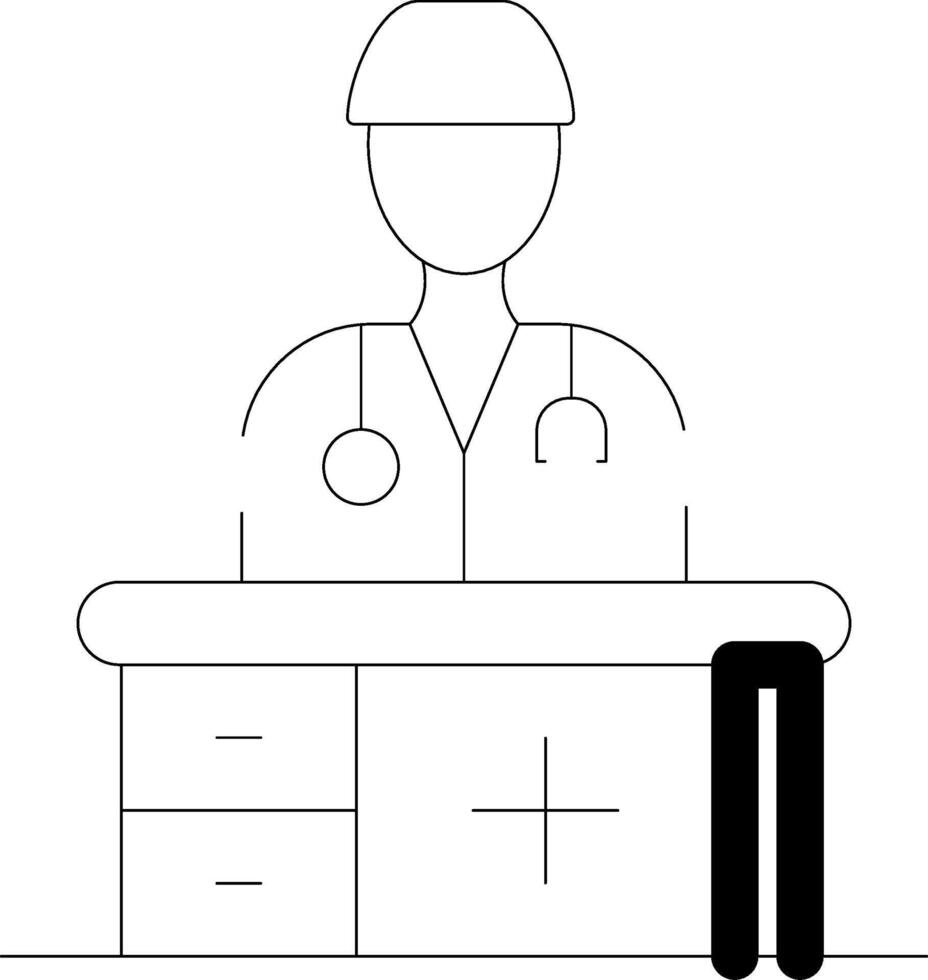 médecin Bureau Créatif icône conception vecteur