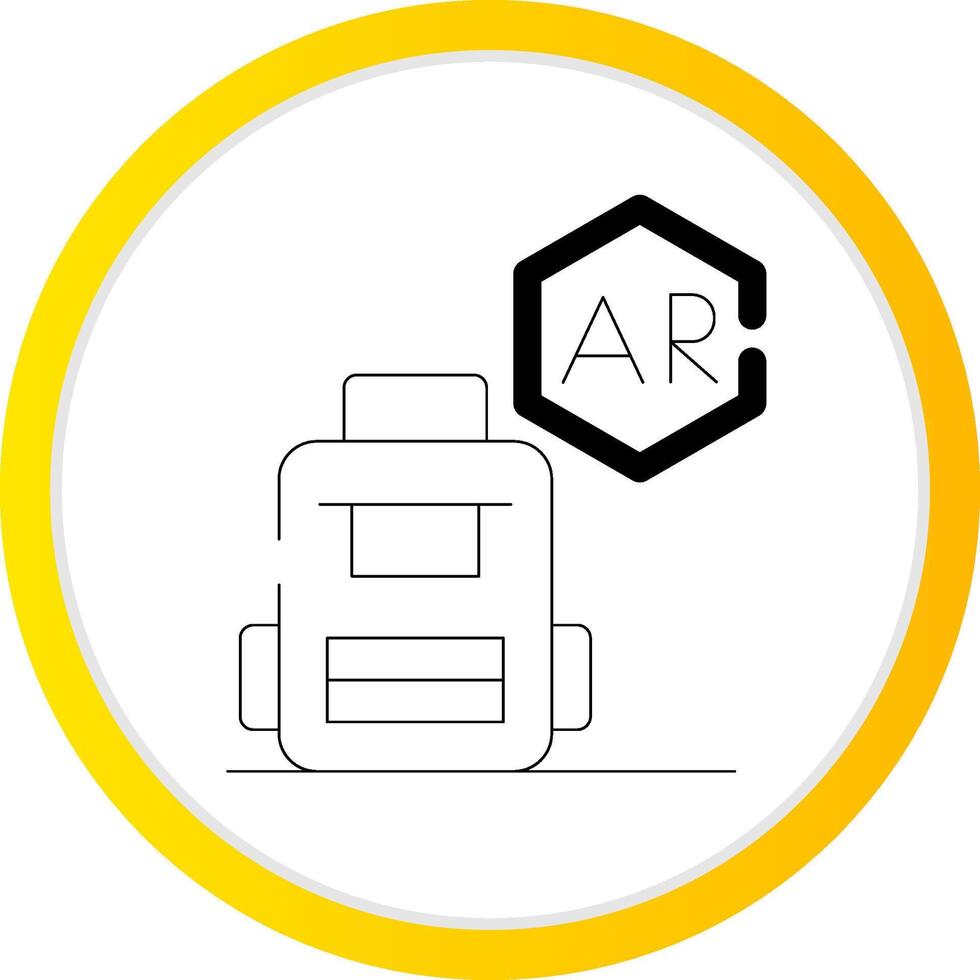 ar sac à dos Créatif icône conception vecteur