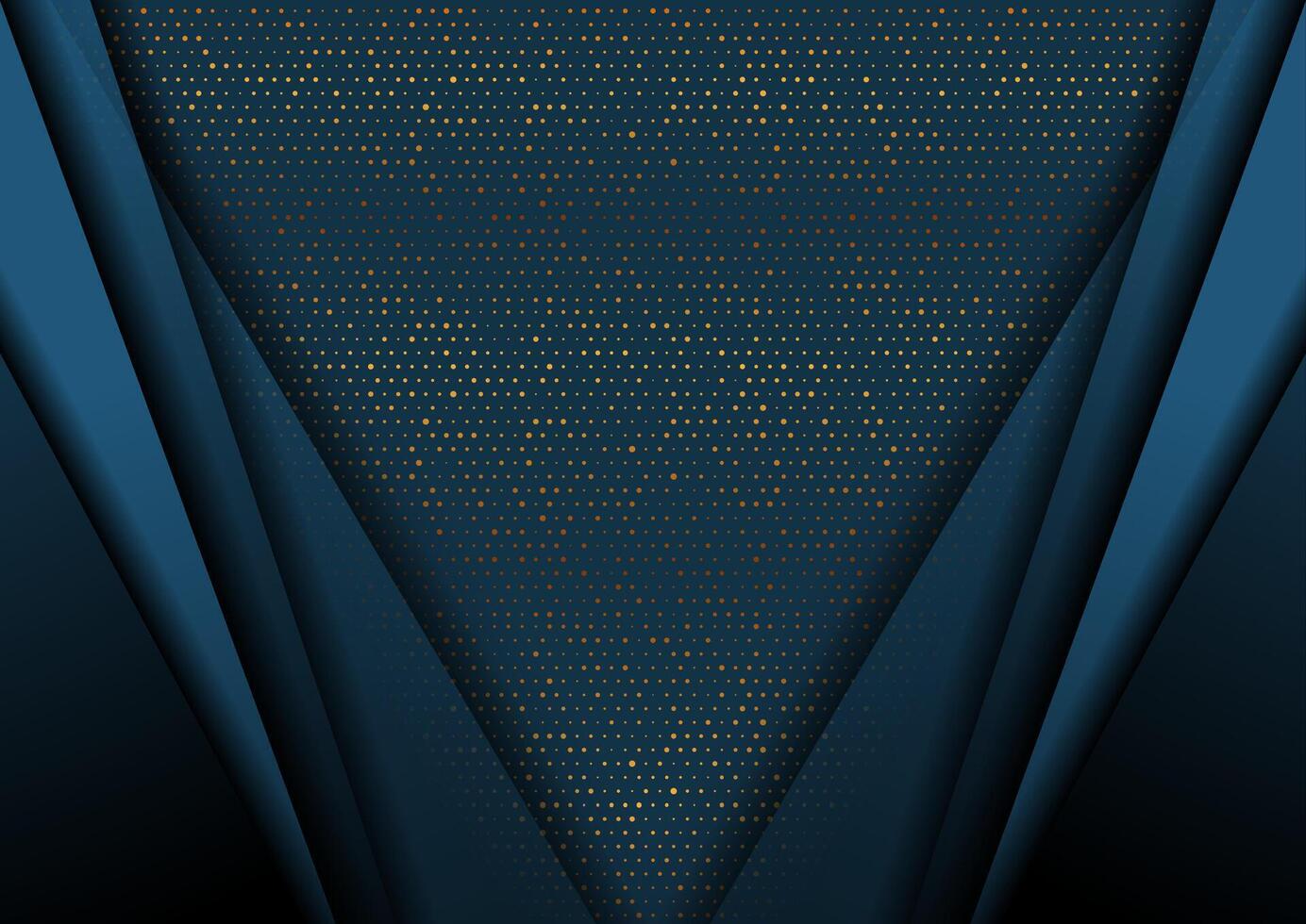foncé bleu et d'or abstrait technologie géométrique Contexte vecteur