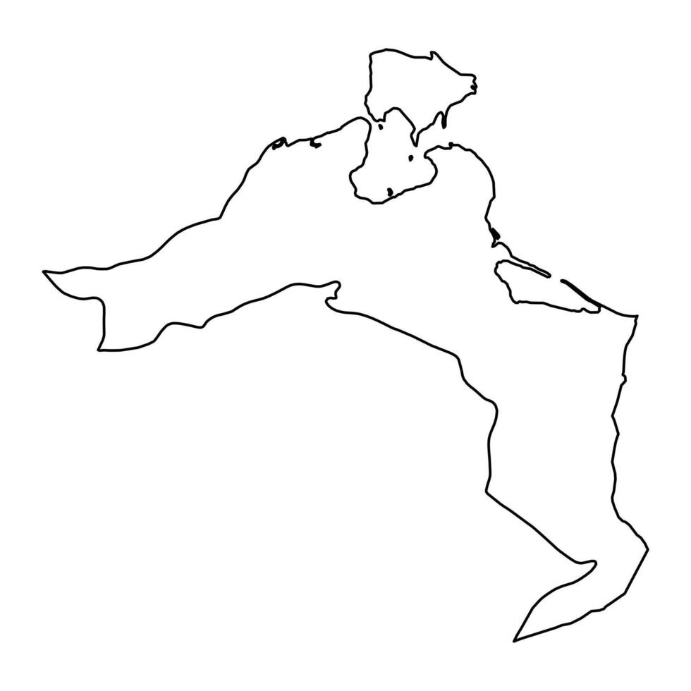 médenine gouvernorat carte, administratif division de Tunisie. vecteur illustration.