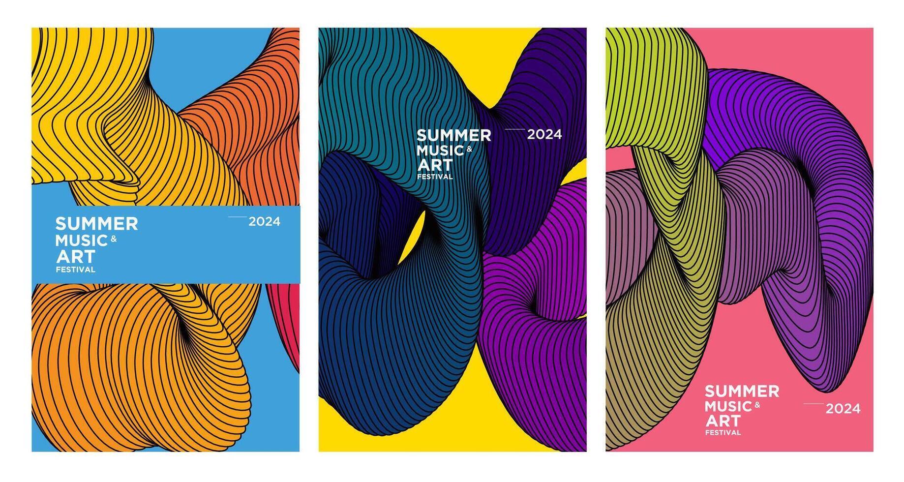 vecteur coloré abstrait fluide Contexte pour été art et la musique Festival 2024