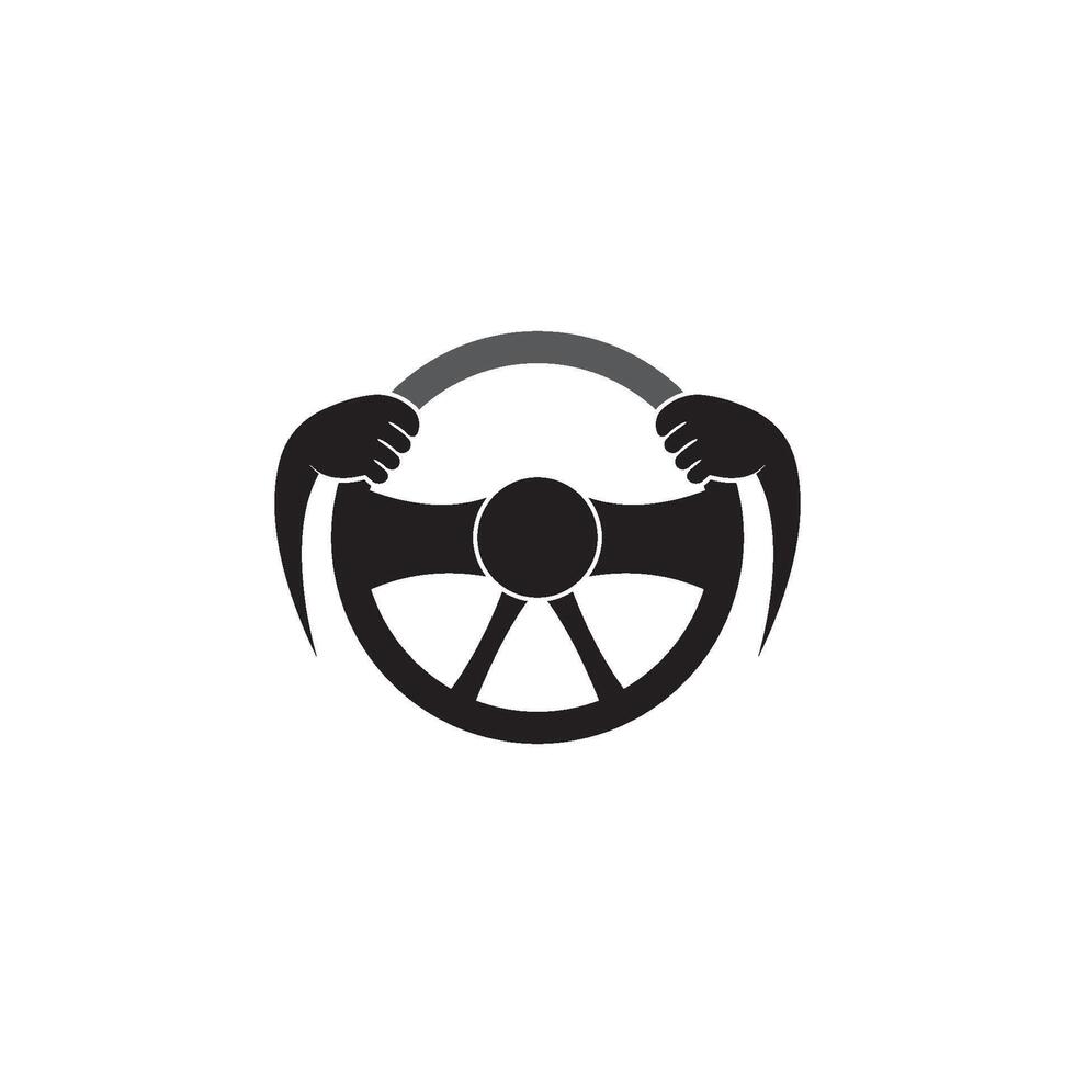 pilotage roue vecteur illustration icône logo modèle