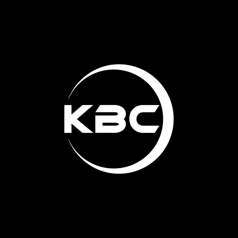 kbc lettre logo conception, inspiration pour une unique identité. moderne élégance et Créatif conception. filigrane votre Succès avec le frappant cette logo. vecteur