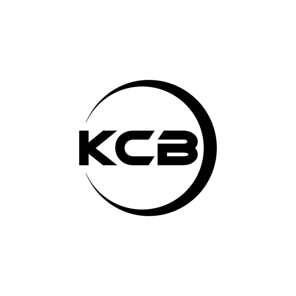 kcb lettre logo conception, inspiration pour une unique identité. moderne élégance et Créatif conception. filigrane votre Succès avec le frappant cette logo. vecteur