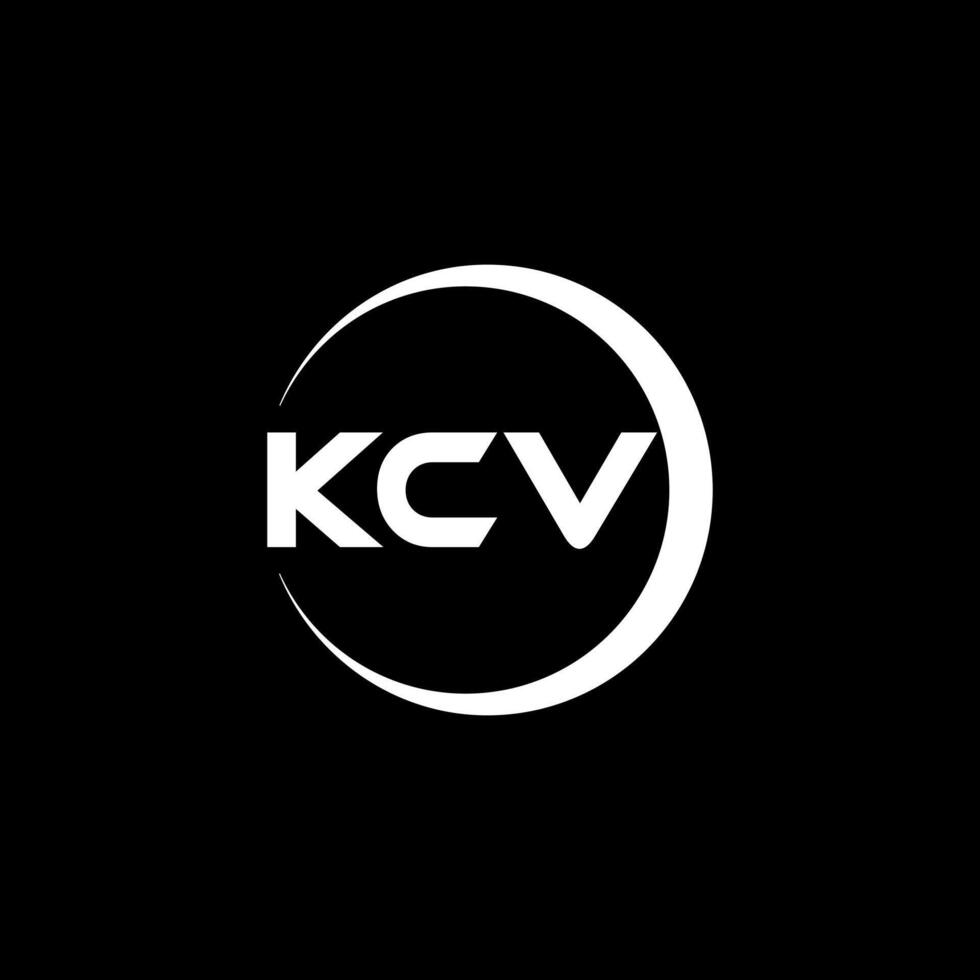 kcv lettre logo conception, inspiration pour une unique identité. moderne élégance et Créatif conception. filigrane votre Succès avec le frappant cette logo. vecteur