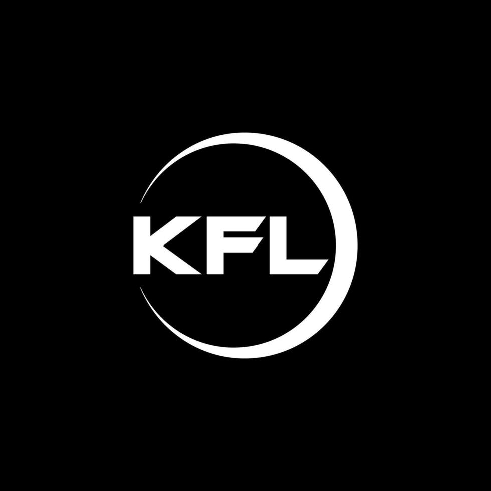 kfl lettre logo conception, inspiration pour une unique identité. moderne élégance et Créatif conception. filigrane votre Succès avec le frappant cette logo. vecteur