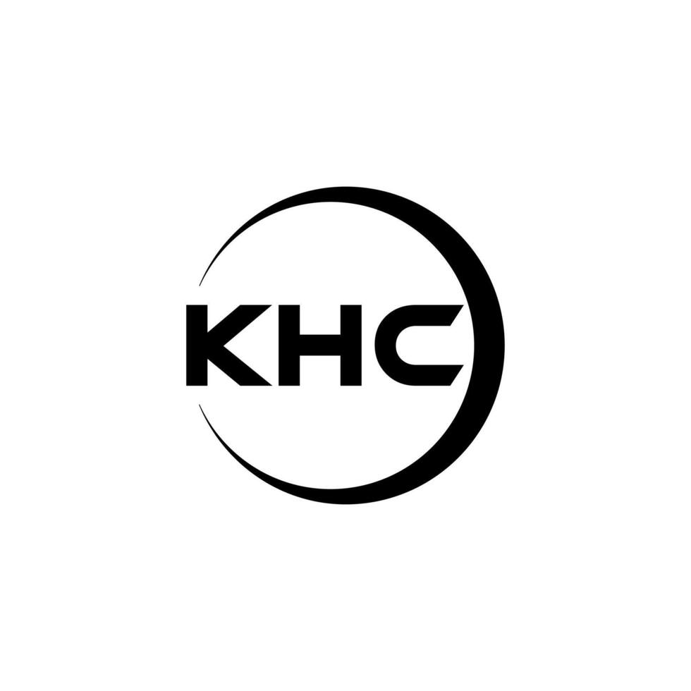 khc lettre logo conception, inspiration pour une unique identité. moderne élégance et Créatif conception. filigrane votre Succès avec le frappant cette logo. vecteur