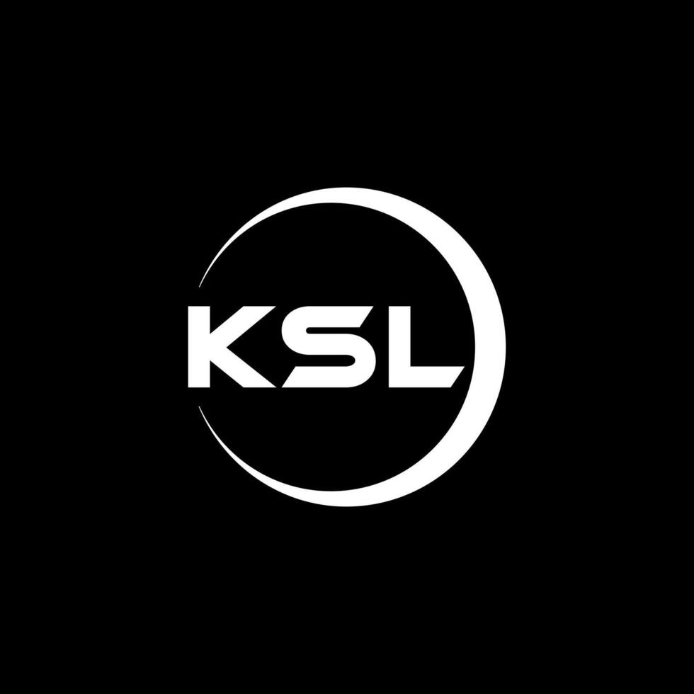 ksl lettre logo conception, inspiration pour une unique identité. moderne élégance et Créatif conception. filigrane votre Succès avec le frappant cette logo. vecteur