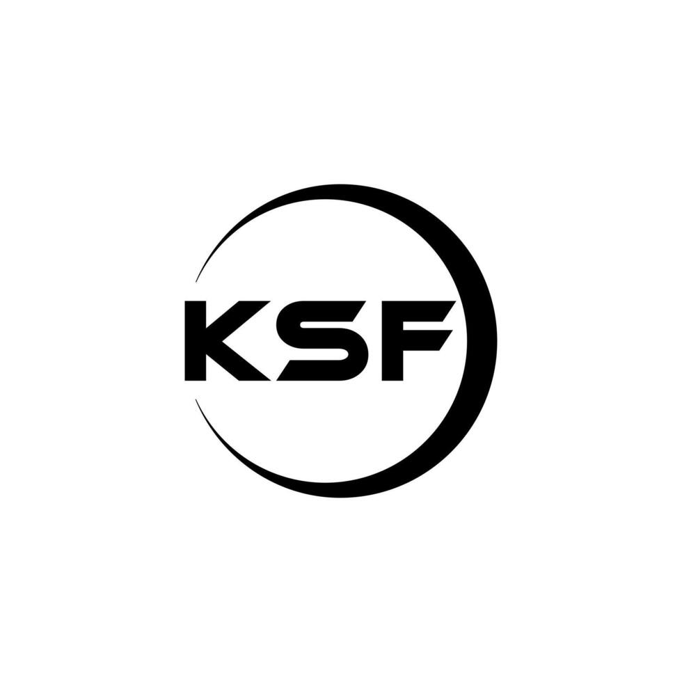 ksf lettre logo conception, inspiration pour une unique identité. moderne élégance et Créatif conception. filigrane votre Succès avec le frappant cette logo. vecteur