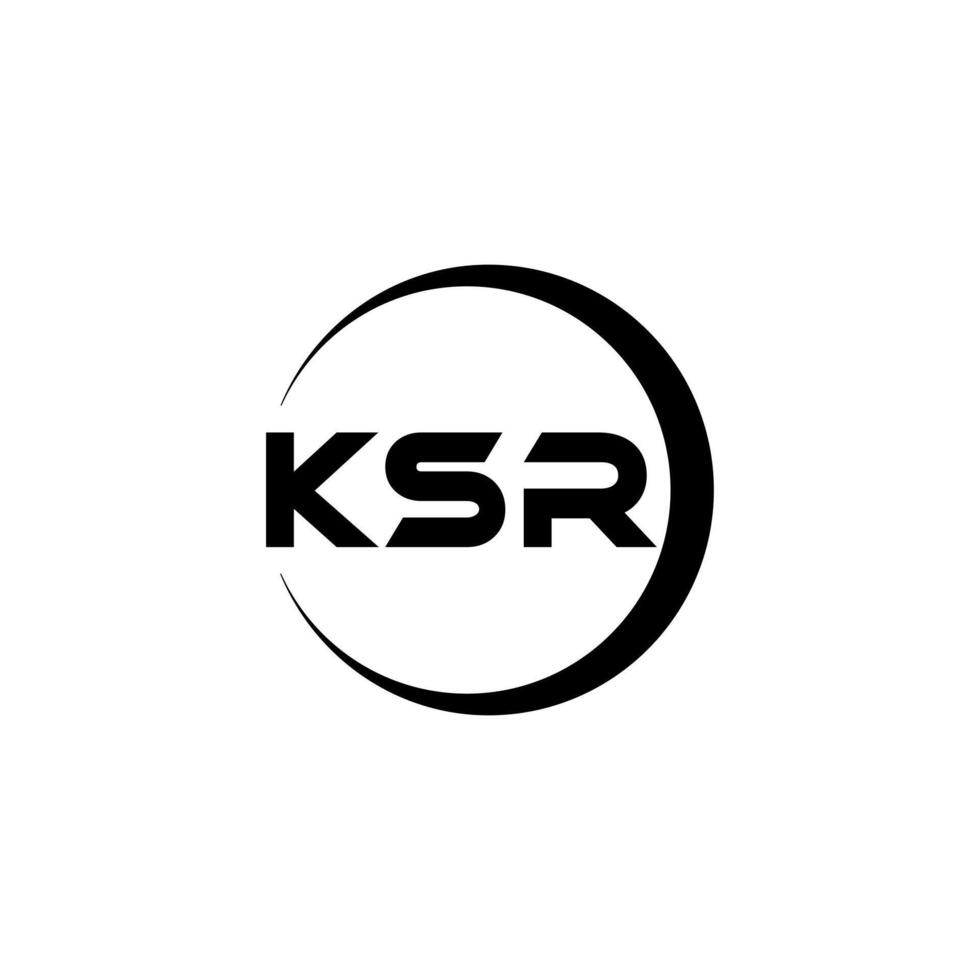 ksr lettre logo conception, inspiration pour une unique identité. moderne élégance et Créatif conception. filigrane votre Succès avec le frappant cette logo. vecteur