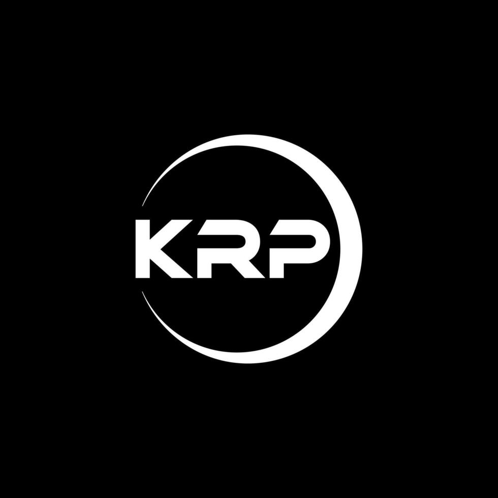 krp lettre logo conception, inspiration pour une unique identité. moderne élégance et Créatif conception. filigrane votre Succès avec le frappant cette logo. vecteur