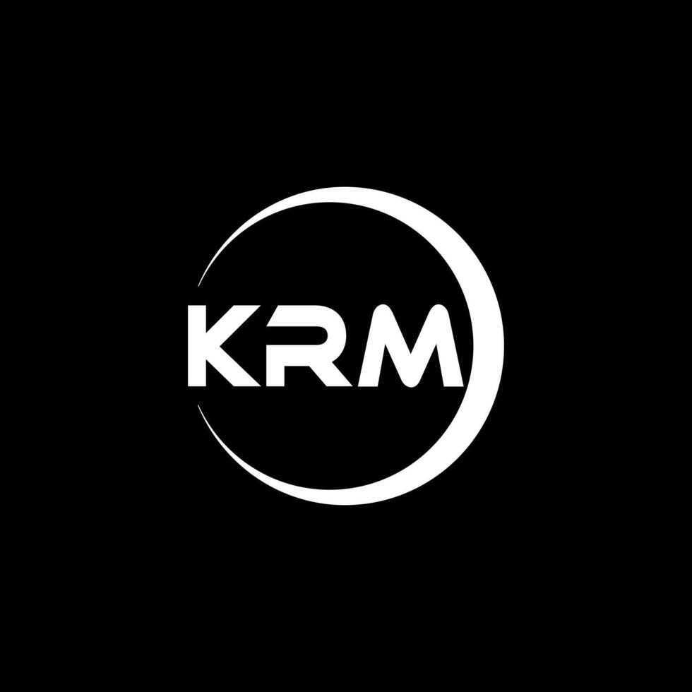 krm lettre logo conception, inspiration pour une unique identité. moderne élégance et Créatif conception. filigrane votre Succès avec le frappant cette logo. vecteur