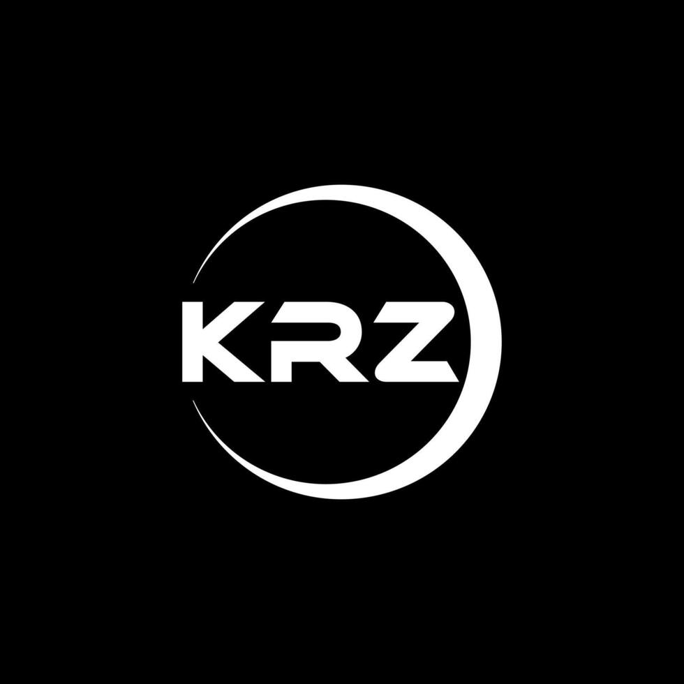 krz lettre logo conception, inspiration pour une unique identité. moderne élégance et Créatif conception. filigrane votre Succès avec le frappant cette logo. vecteur