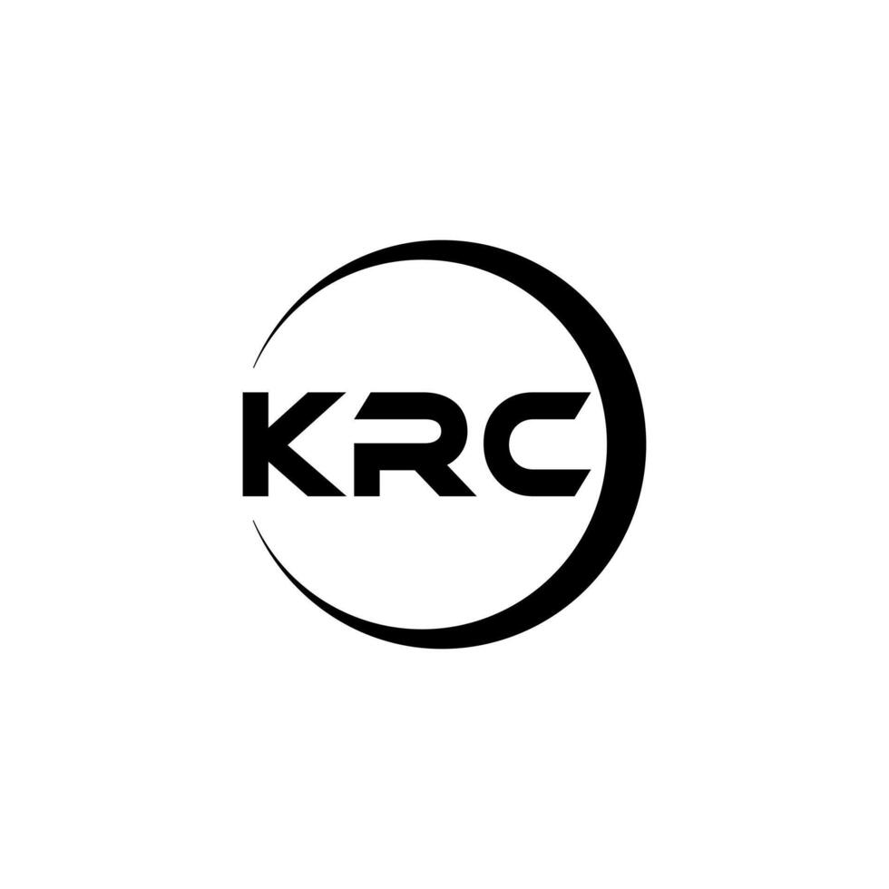 krc lettre logo conception, inspiration pour une unique identité. moderne élégance et Créatif conception. filigrane votre Succès avec le frappant cette logo. vecteur