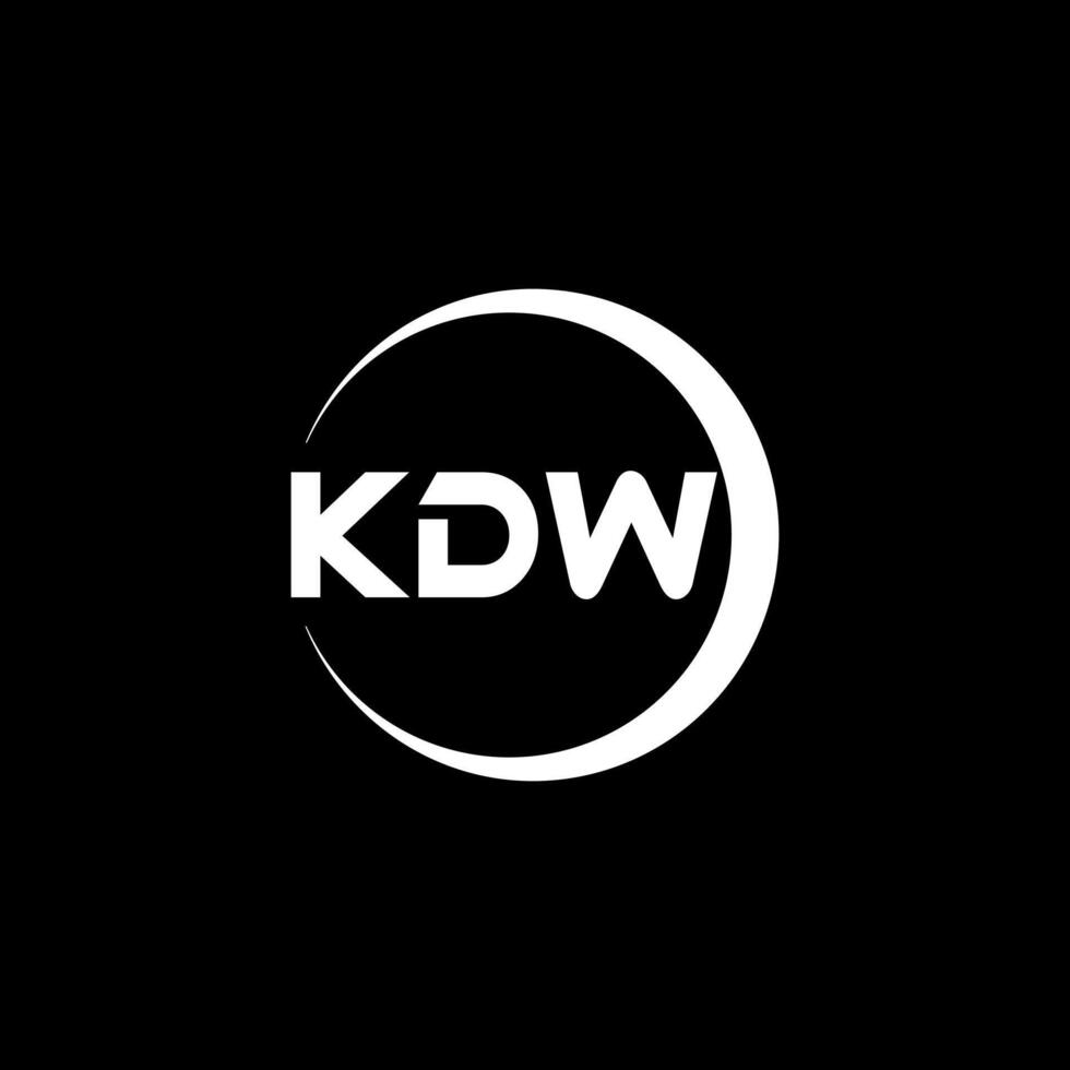 kdw lettre logo conception, inspiration pour une unique identité. moderne élégance et Créatif conception. filigrane votre Succès avec le frappant cette logo. vecteur