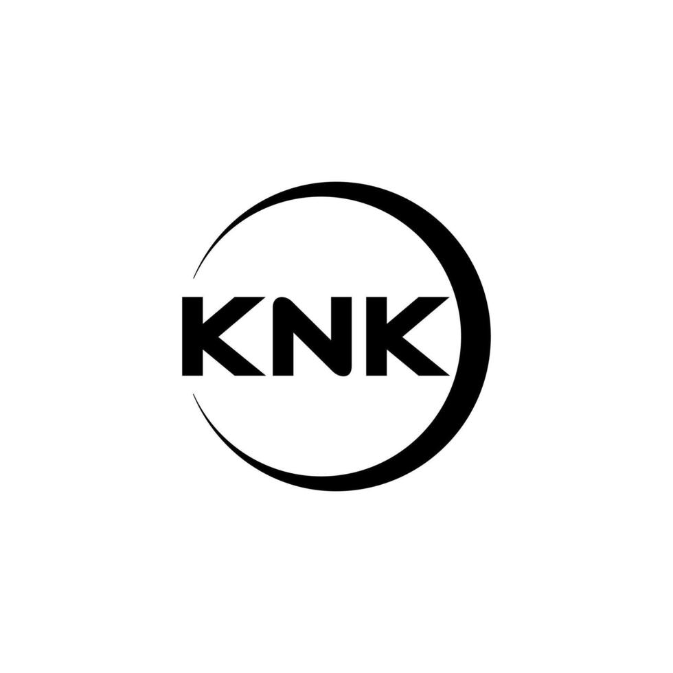 knk lettre logo conception, inspiration pour une unique identité. moderne élégance et Créatif conception. filigrane votre Succès avec le frappant cette logo. vecteur
