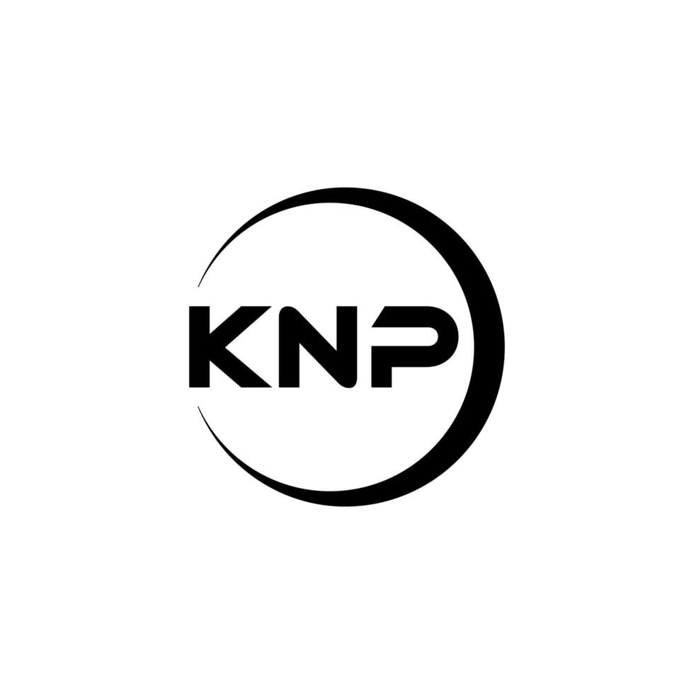 knp lettre logo conception, inspiration pour une unique identité. moderne élégance et Créatif conception. filigrane votre Succès avec le frappant cette logo. vecteur