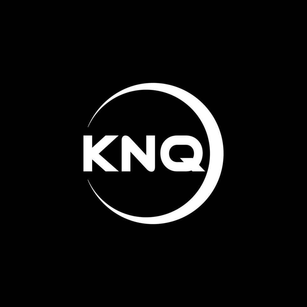 knq lettre logo conception, inspiration pour une unique identité. moderne élégance et Créatif conception. filigrane votre Succès avec le frappant cette logo. vecteur