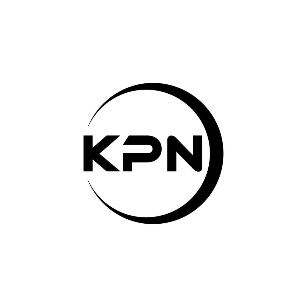 kpn lettre logo conception, inspiration pour une unique identité. moderne élégance et Créatif conception. filigrane votre Succès avec le frappant cette logo. vecteur