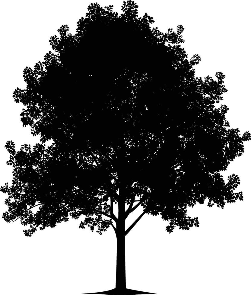 ai généré silhouette arbre la nature noir Couleur seulement vecteur