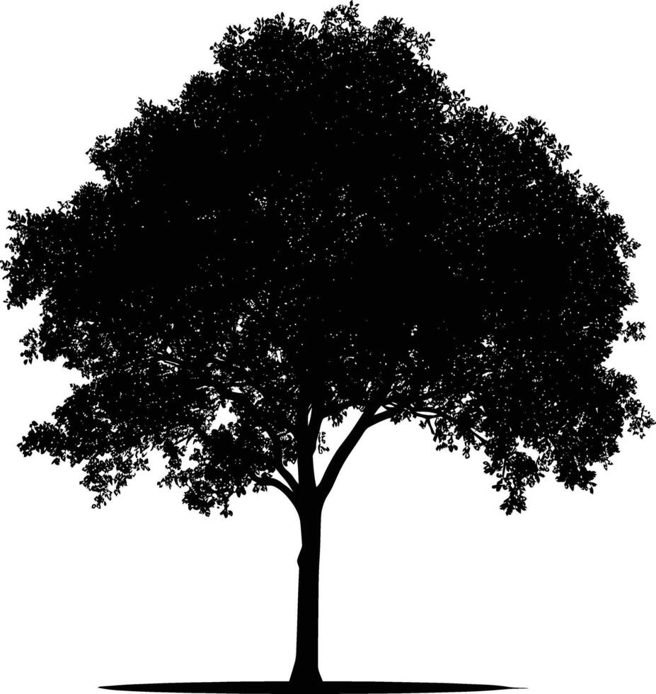 ai généré silhouette arbre la nature noir Couleur seulement vecteur