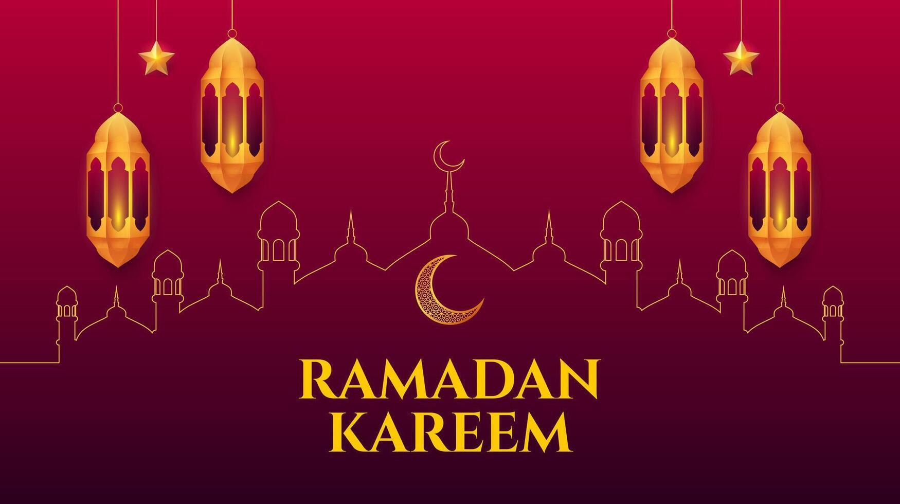 Ramadan Karim. Ramadan islamique conception modèle. bannière, affiche, salutation carte. vecteur illustration.