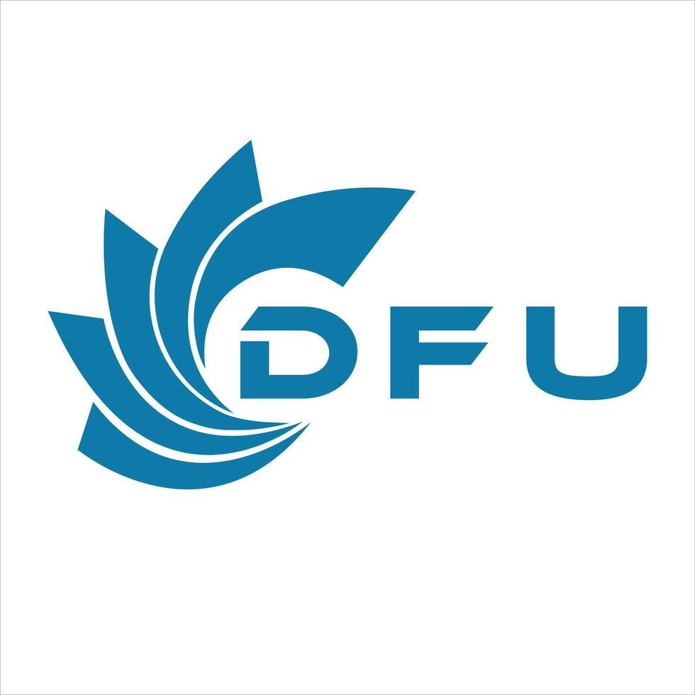 dfu lettre conception. dfu lettre La technologie logo conception sur une blanc Contexte. vecteur