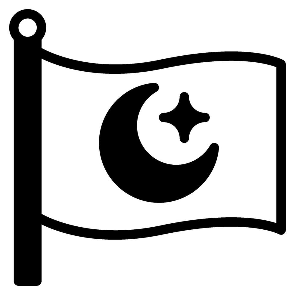 islamique drapeau icône Ramadan, pour infographie, la toile, application, etc vecteur