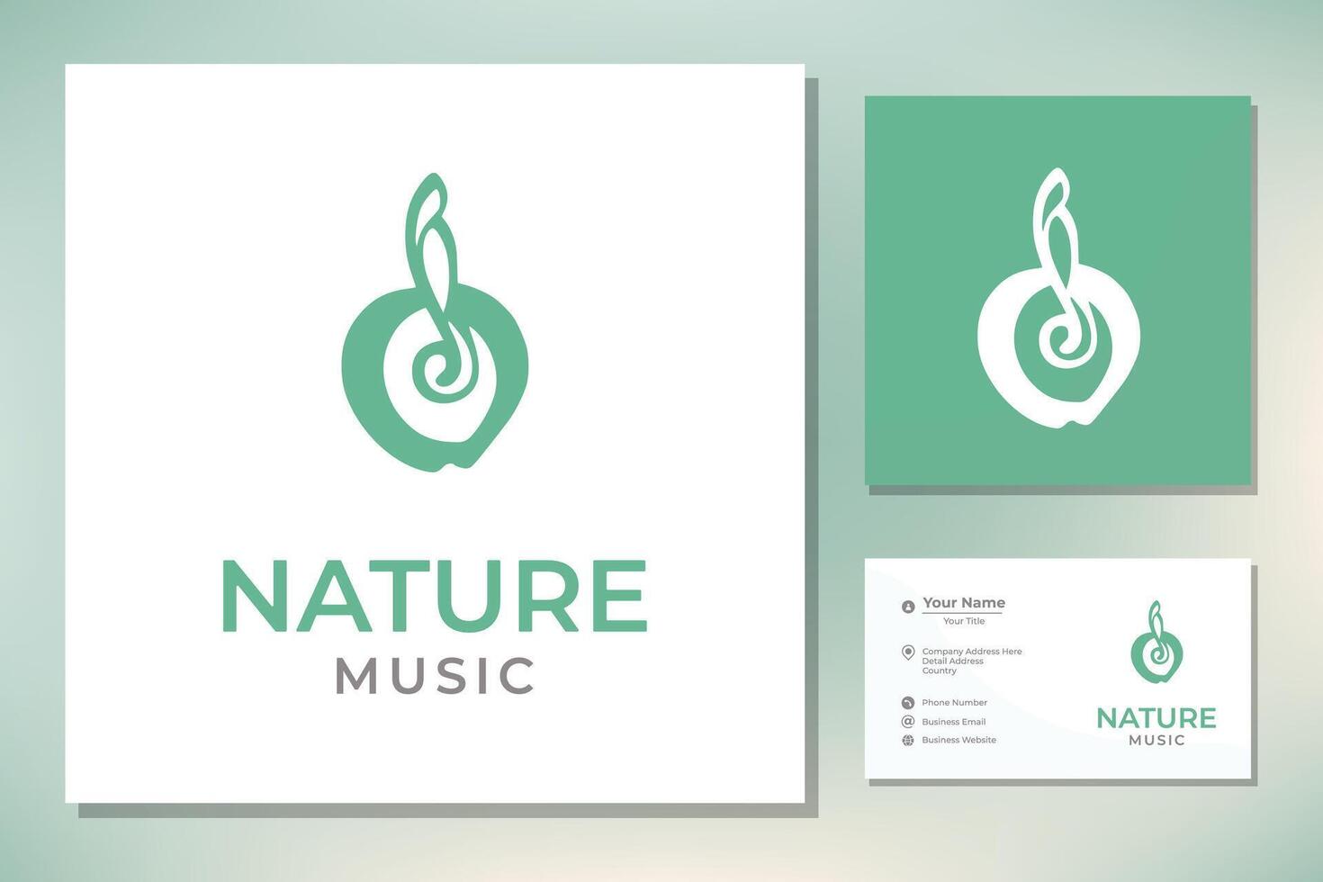 la musique Remarques et soja la graine sol germer plante feuille la nature logo conception vecteur