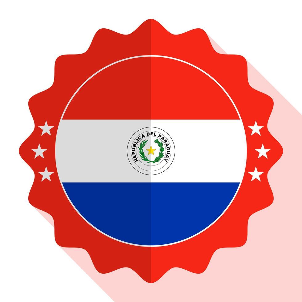 paraguay qualité emblème, étiqueter, signe, bouton. vecteur illustration.