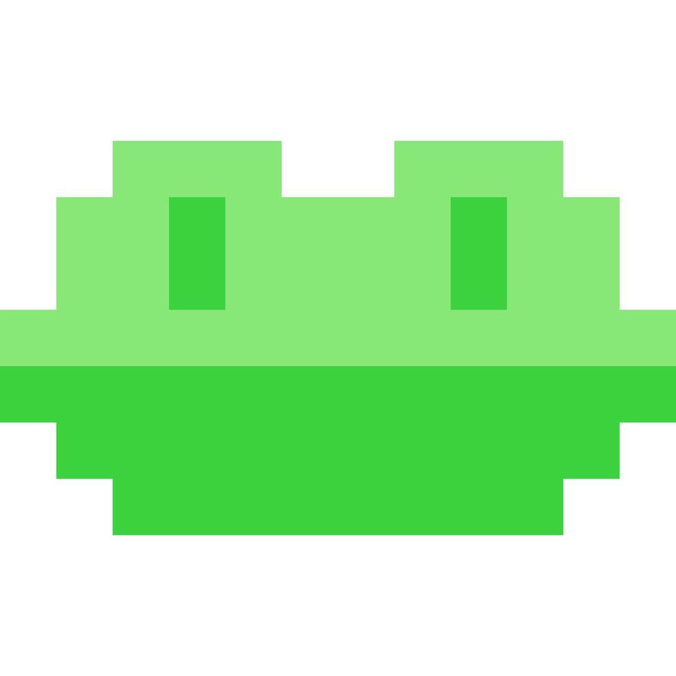 grenouille dessin animé icône dans pixel style vecteur