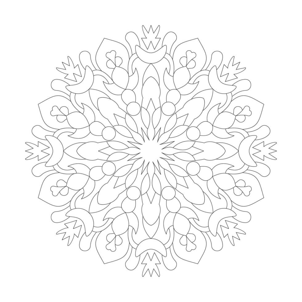 mandala fleur Facile conception coloration livre page vecteur fichier