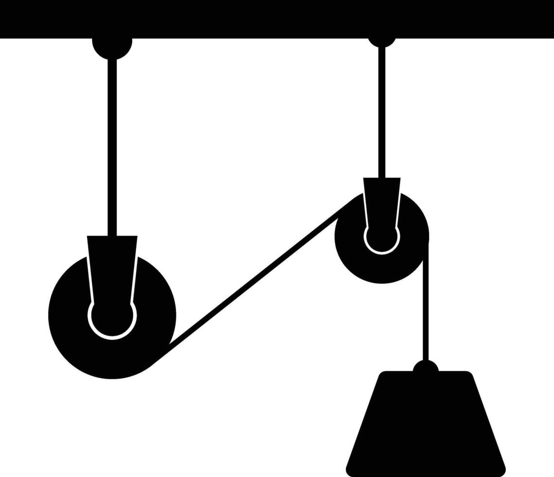 la physique poulie système formule icône vecteur