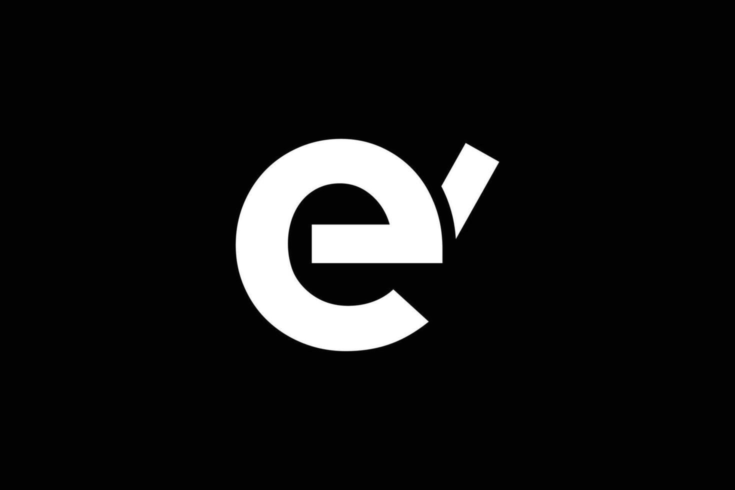 lettre e ré logo conception modèle vecteur