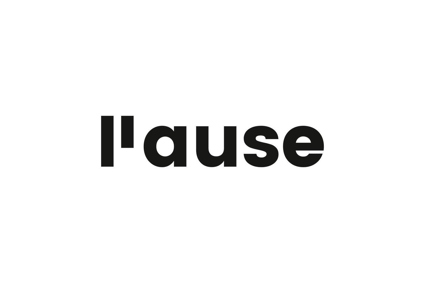 lettre pause logo conception modèle vecteur