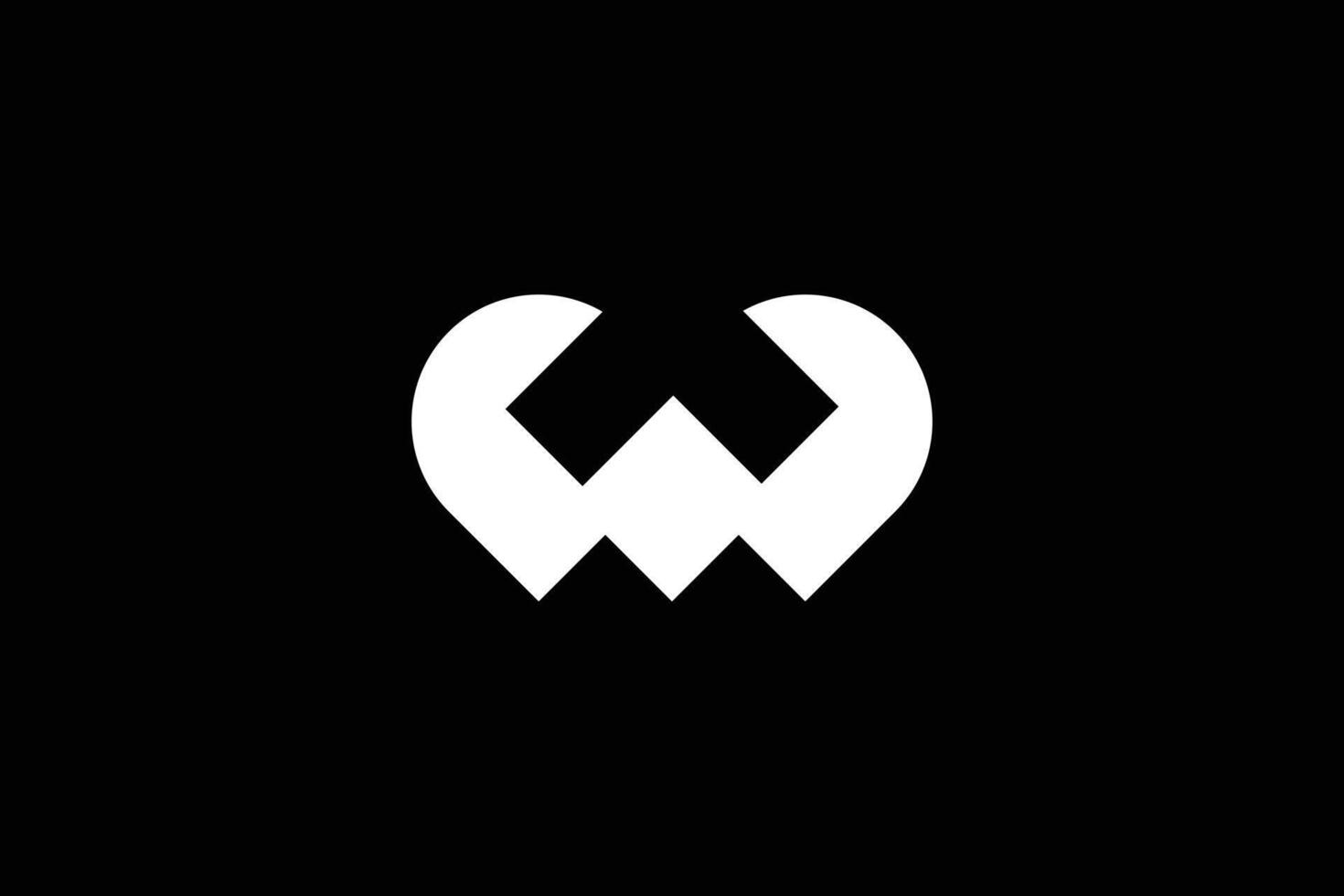 modèle de conception de logo lettre w vecteur