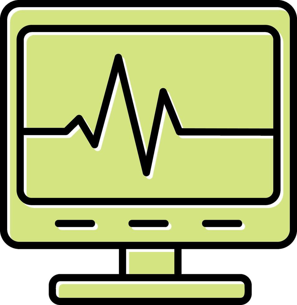 ecg en train de lire vecteur icône