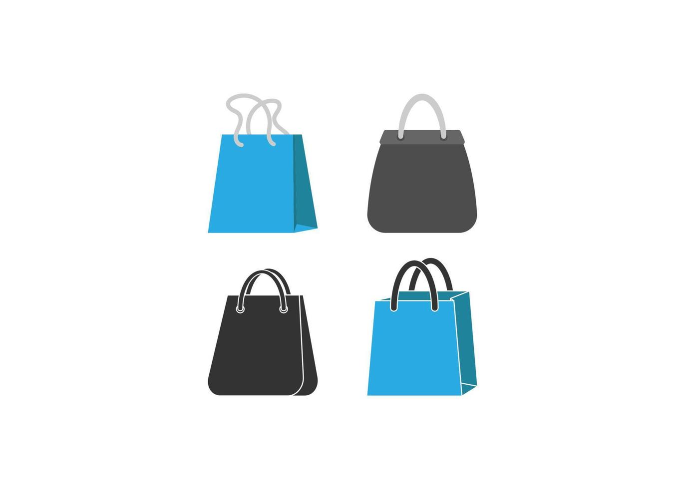 illustration de conception d'icône de sac à provisions vecteur