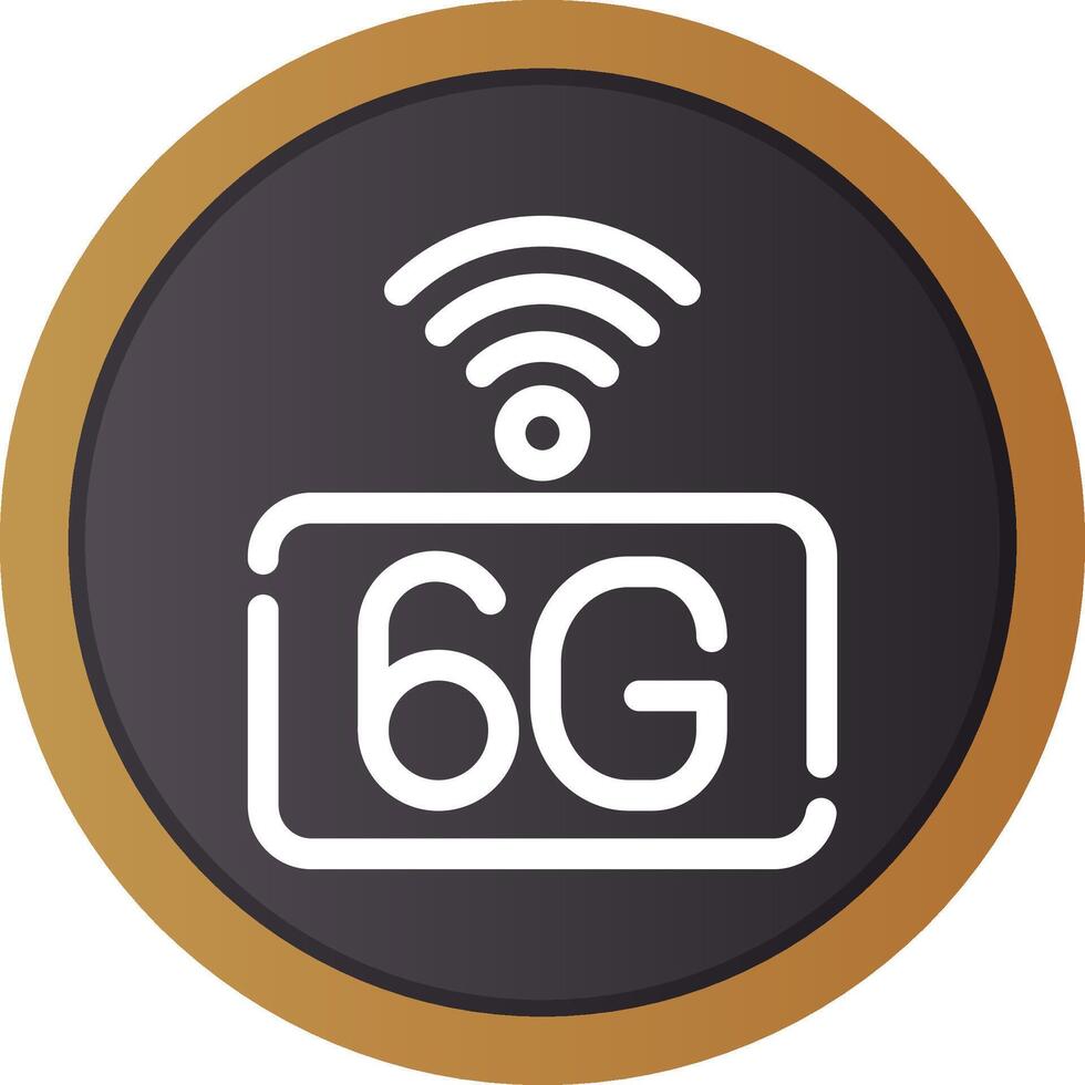 6g réseau Créatif icône conception vecteur