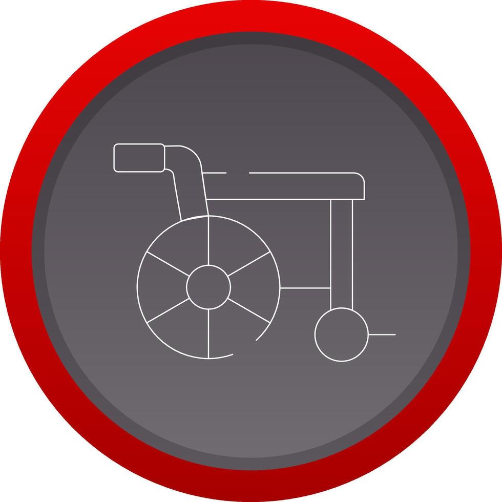conception d'icône créative en fauteuil roulant vecteur