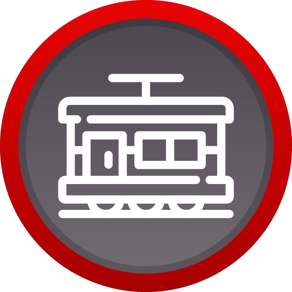 conception d'icône créative de tramway vecteur