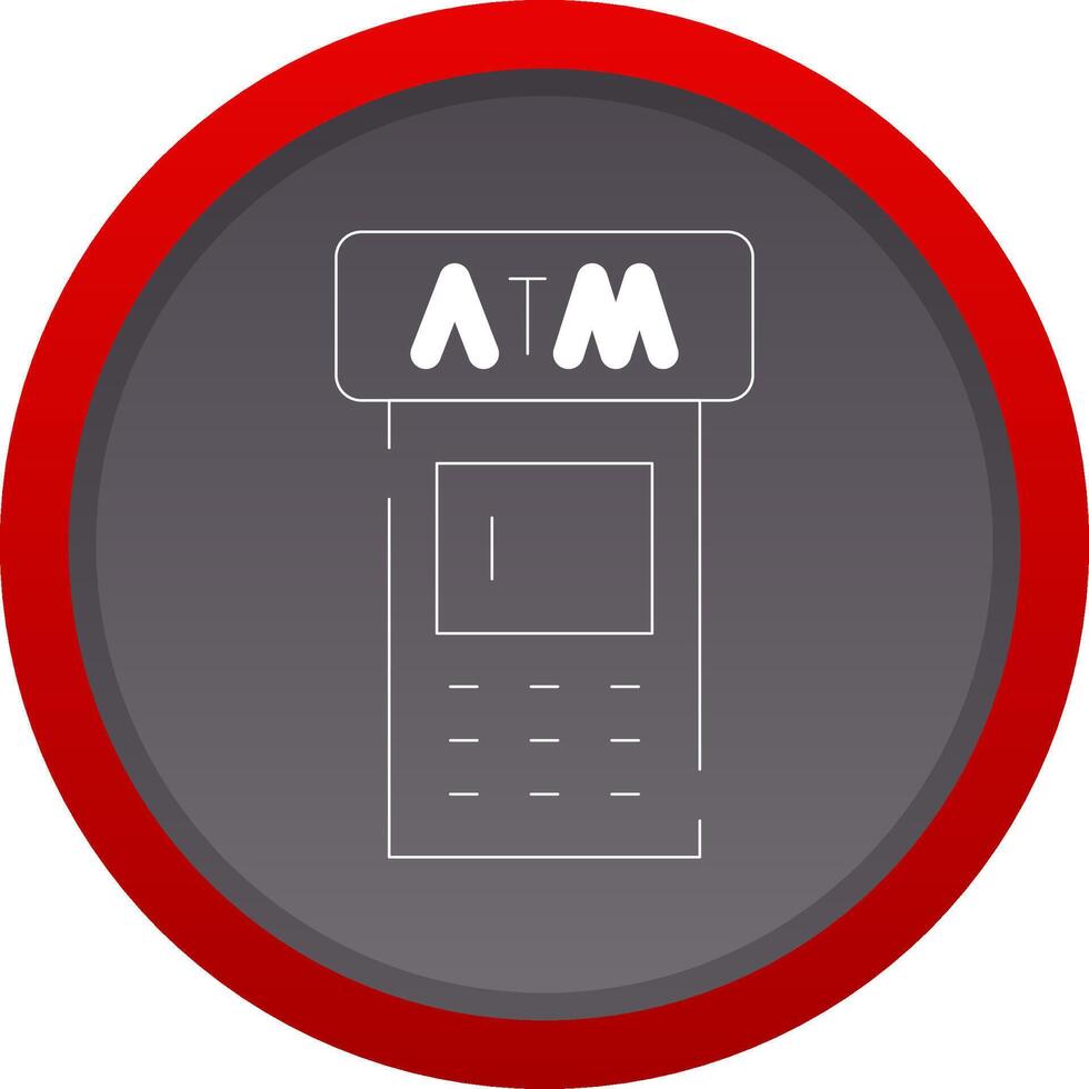conception d'icône créative de distributeur automatique de billets vecteur