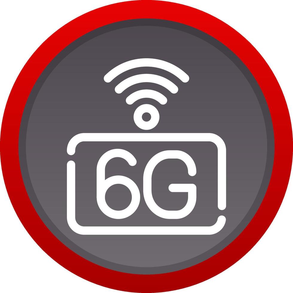 6g réseau Créatif icône conception vecteur